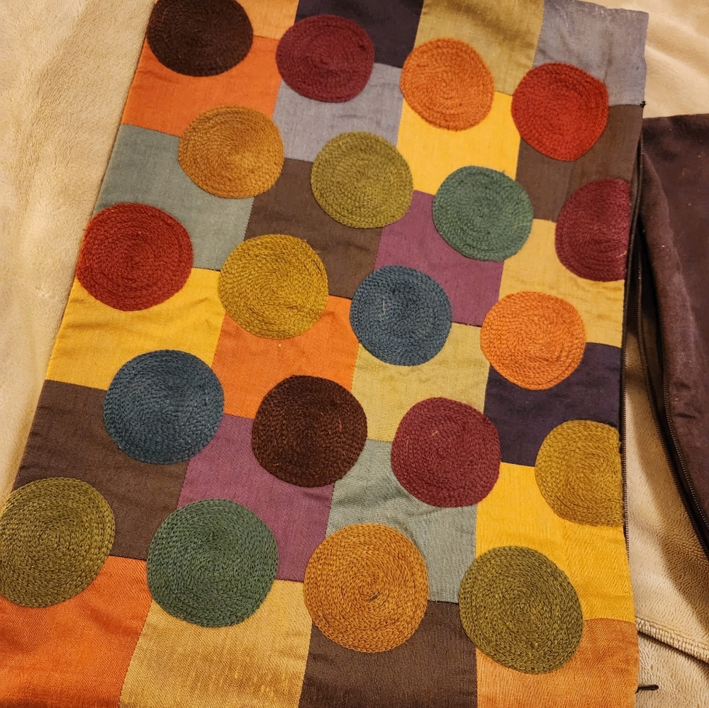 Crate & Barrel Stratos pillow covers set of 2. 12 x 18 inch. Multi colored.